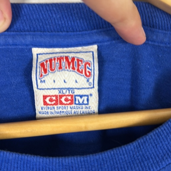 Brooklyn Dodgers MLB Vintage 90s Nutmeg Mills Blue Graphic T-Shirt - Size XL - Picture 2 of 8